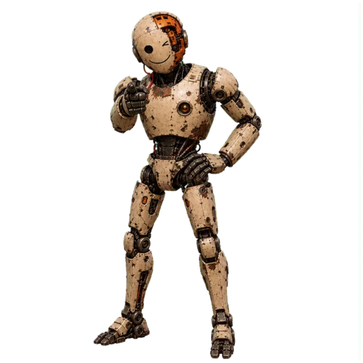 CAGEBOT pointing at the viewer